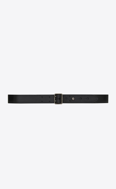 Belt with PORTHOLE buckle in black leather